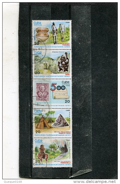 CUBA. 1986. SCOTT 2906a. LATIN AMERICAN STORY.  PRE-COLUMBIAN ARTIFACTS - Usados