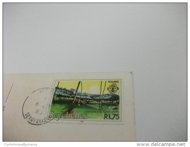 STORIA POSTALE FRANCOBOLLO COMMEMORATIVO SEYCHELLES BEACH VIEW MAHE - Seychellen