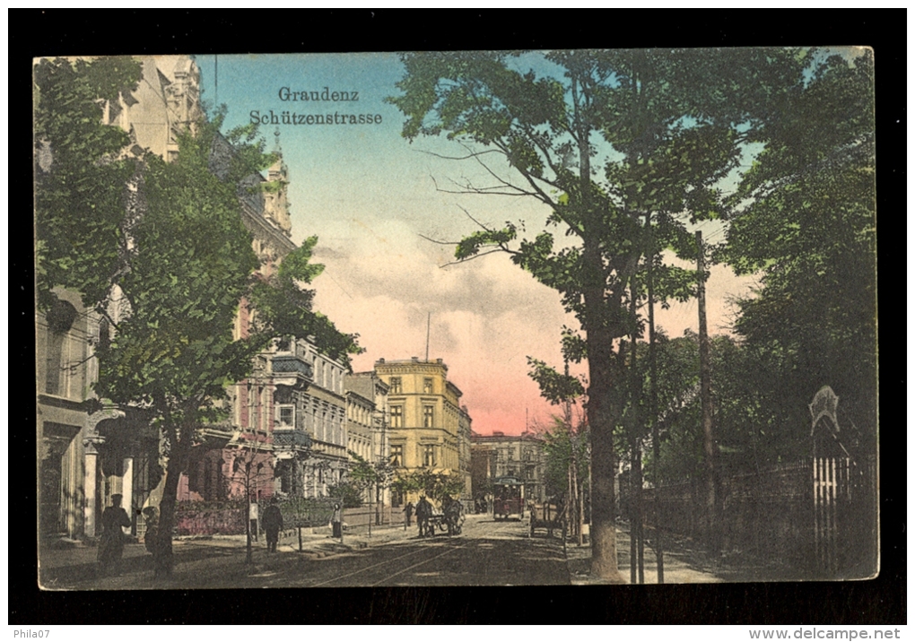 Graudenz Schutzenstrasse / Postcard Circulated - Westpreussen