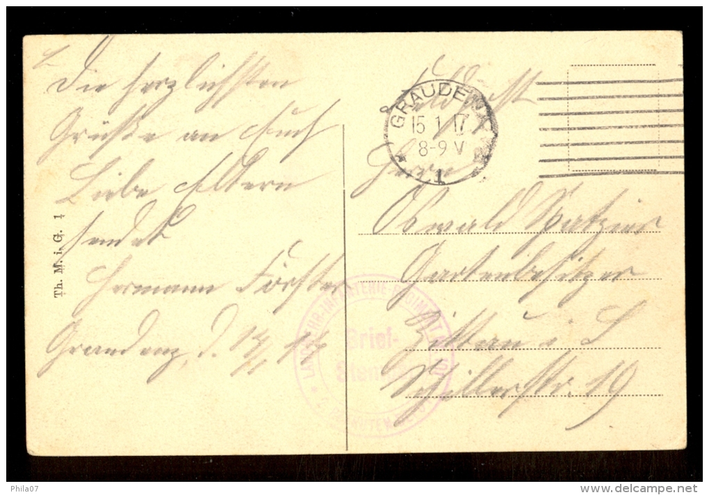 Graudenz Schutzenstrasse / Postcard Circulated - Westpreussen