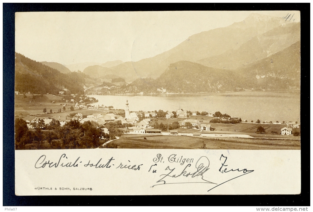 St. Gilgen / Worthle&amp;Sohn / Year 1900 / Old Postcard Circulated - St. Gilgen