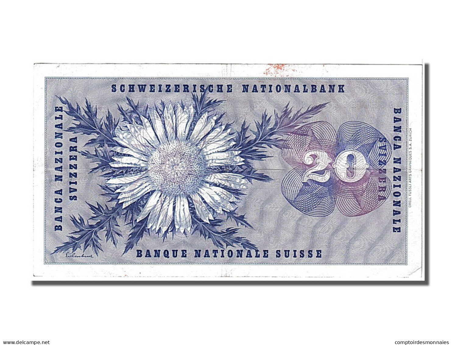 Billet, Suisse, 20 Franken, 1955, 1955-10-20, TTB+ - Zwitserland