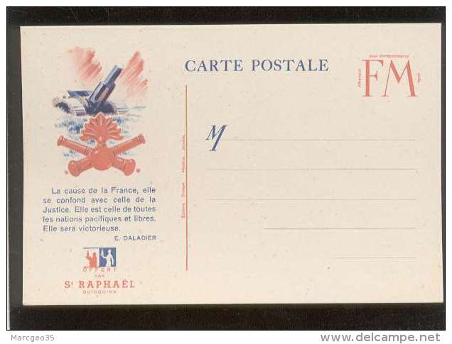 8 cartes postales offertes par st raphaël quinquina guerre 1939-45 avec texte de daldier neuves