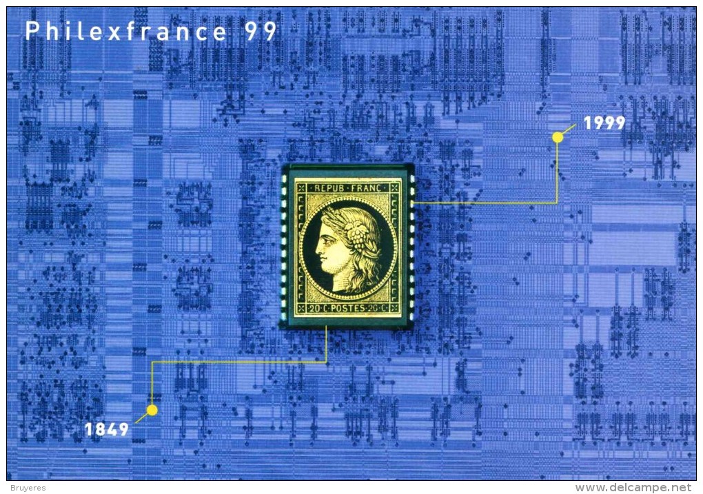 Entier Postal De 1999 Sur CP Electronique Avec Texte Et  Timbre "Cérès" Et Illust.  "Philexfrance 99" - Prêts-à-poster:  Autres (1995-...)