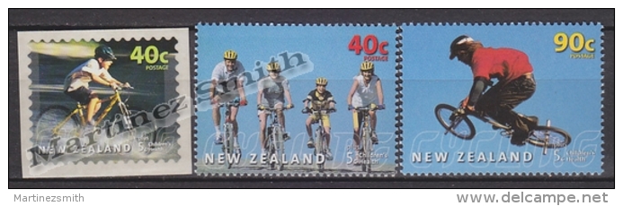 New Zealand - Nouvelle Zelande 2001 Yvert 1861-63 In Profit Of The Childrens Health - Cycling - MNH - Ongebruikt