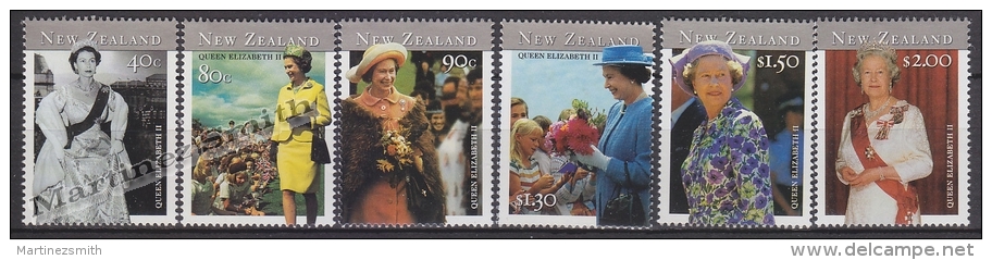 New Zealand - Nouvelle Zelande 2001 Yvert 1871-76 75th Anniversary Of The Queen Elizabeth II - MNH - Unused Stamps