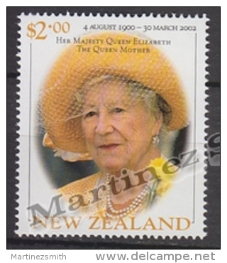 New Zealand - Nouvelle Zelande 2002 Yvert 1913 Tribute To The Queen Marie Elizabeth - MNH - Nuevos