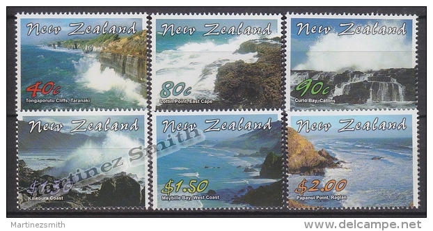New Zealand - Nouvelle Zelande 2002 Yvert 1925-30 Coastal Landscapes - MNH - Unused Stamps