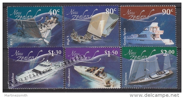 New Zealand - Nouvelle Zelande 2002 Yvert 1947-52 New Zealand's Boats - MNH - Neufs