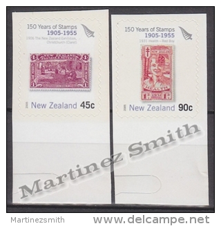 New Zealand - Nouvelle Zelande 2005 Yvert 2152a-53a - 150th Anniversary Of The First Poste Stamps Of New Zealand - MNH - Unused Stamps