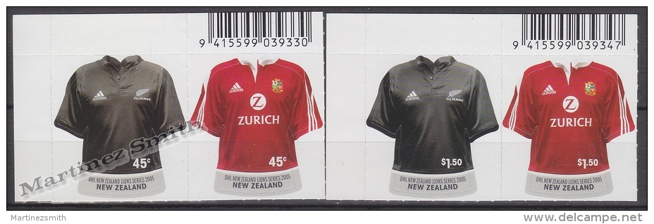 New Zealand - Nouvelle Zelande 2005 Yvert 2159-62 - Sport - Rugby - MNH - Neufs