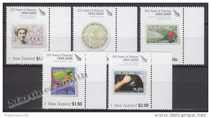 New Zealand - Nouvelle Zelande 2005 Yvert 2163-67 - 150th Anniversary Of The First Post Stamps Of New Zealand - MNH - Neufs