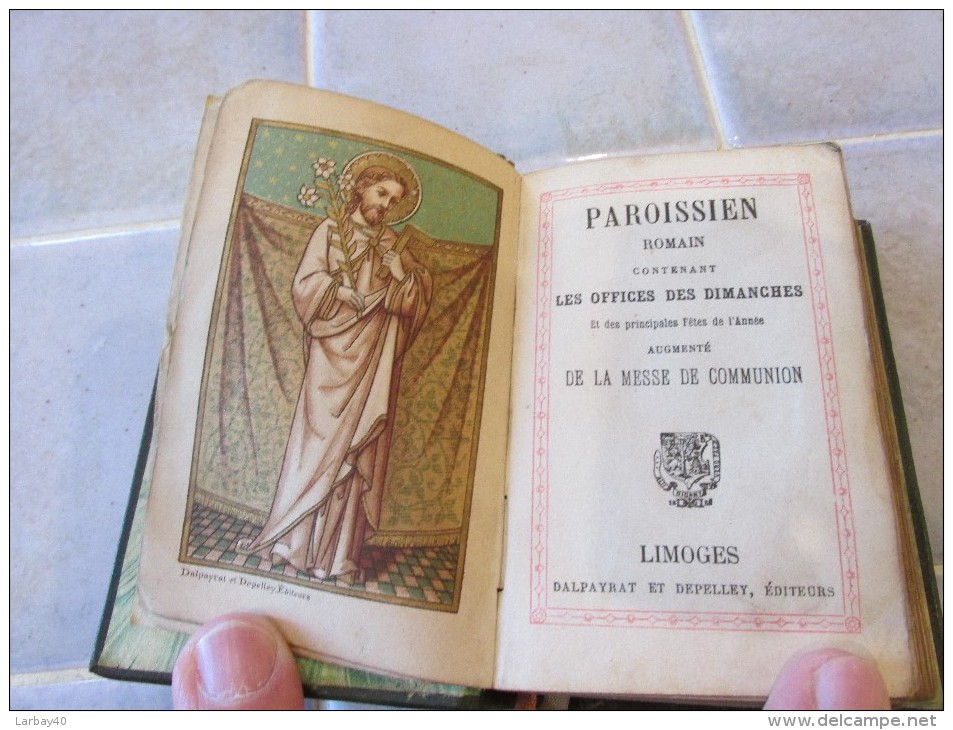 1 Missel Paroissien Romain - Dalpayrat Limoges - 11 X 7,5 Cm - Religión