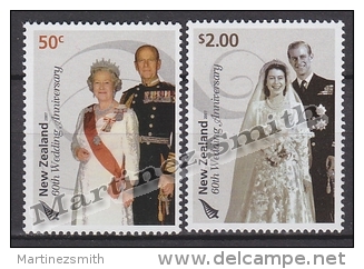 New Zealand - Nouvelle Zelande 2007 Yvert 2354-55 60th Anniversary Of The Queen Elizabeth Wedding - MNH - Neufs