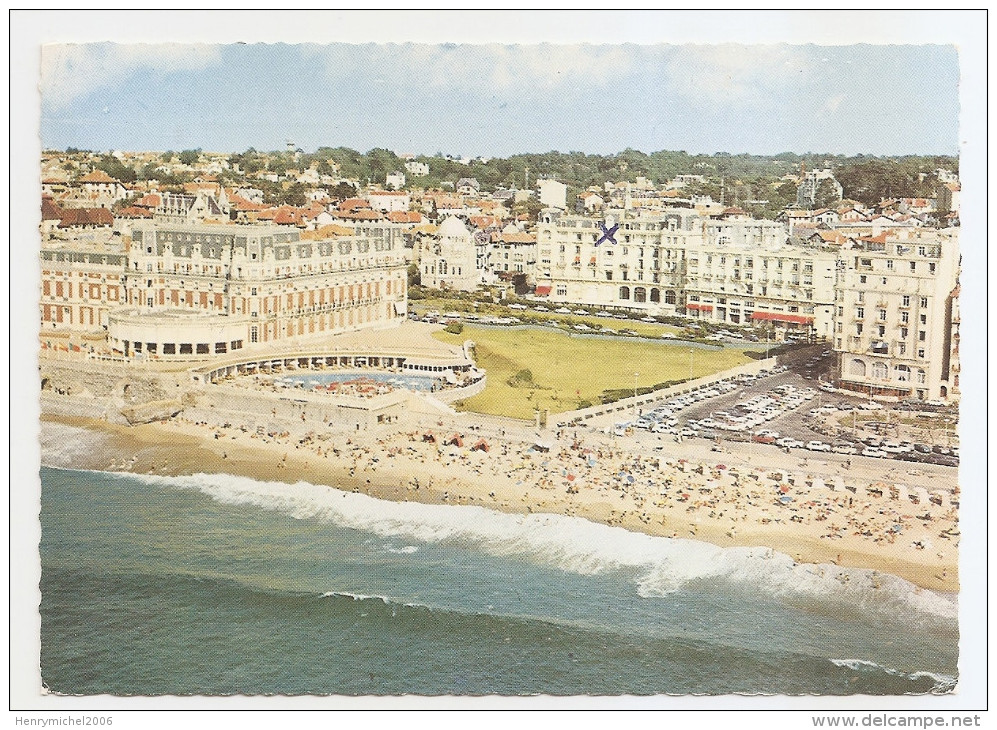 64 - Biarritz ( Basses Pyrénées ) Hotel Du Palais Vue Aérienne Et Grande Plage Ed Sofer 1971 - Biarritz