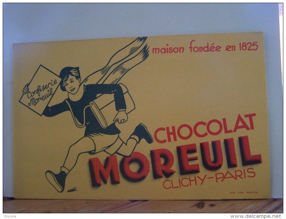 BUVARD. CHOCOLAT MOREUIL.  CLICHY.  HAUTS DE SEINE.   8536"b.per". - Chocolat