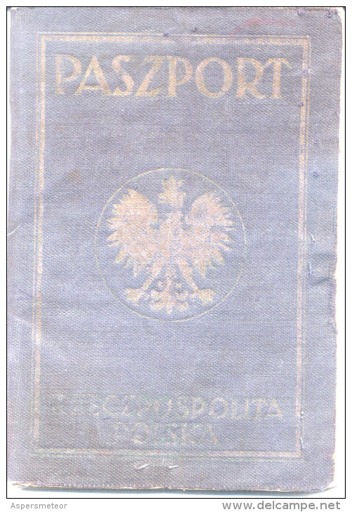 PASSPORT PASSEPORT PASAPORT PASSAPORTO POLOGNE 1930 MADRE Y DOS NIÑOS PASZPORT INMIGRACION A ARGENTINA - Documents Historiques