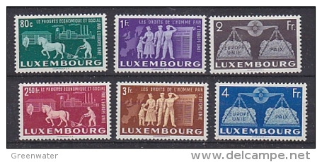 Luxemburg 1951 United Europe 6v ** Mnh   (26280) - Europese Gedachte