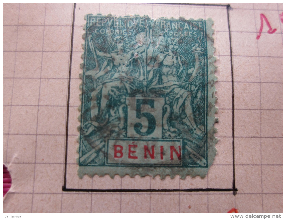 BENIN TIMBRE DES COLONIES FRANCAISES ALLEGORIQUE  > Neuf Sur Charnières (*) & Oblitérés MN - Used Stamps