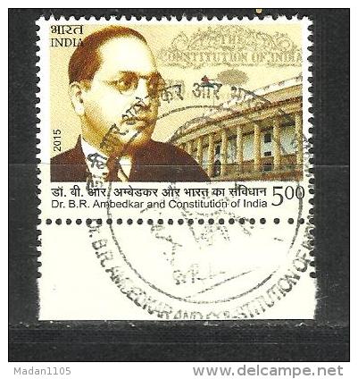 INDIA, 2015, FIRST DAY CANCELLED,  B R Ambedkar, Constitution Of India, - Gebruikt