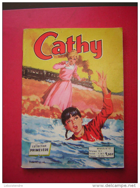 BD PETIT FORMAT   CATHY  MENSUEL  N° 137  COLLECTION PRIMEVERE  AREDIT 1974  LE SAMPAN DE MAH SHOW - Arédit & Artima