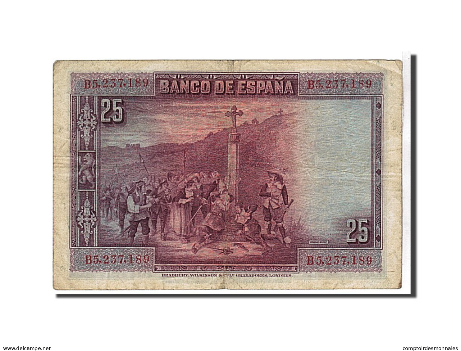 Billet, Espagne, 25 Pesetas, 1928, KM:74b, TTB - Otros & Sin Clasificación