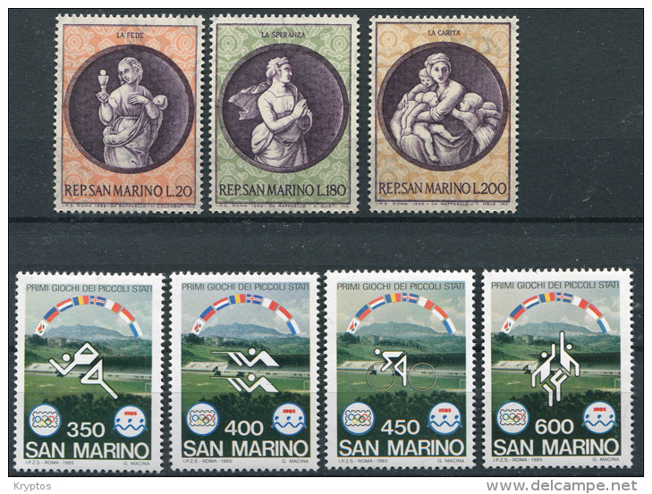 San Marino 1969-85. 7 Stamps - Collections, Lots & Séries