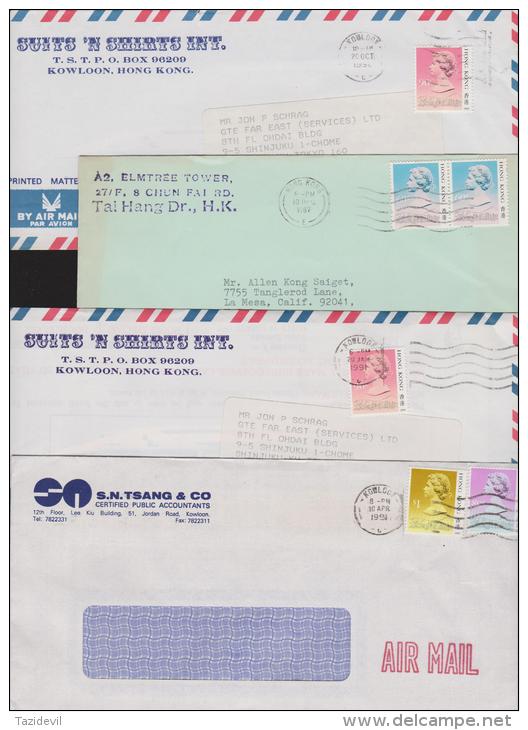 HONG KONG - Clearance Bundle Of 1980s Airmail Covers, Mainly To Japan, One Registered To USA. Good Lot - Entiers Postaux