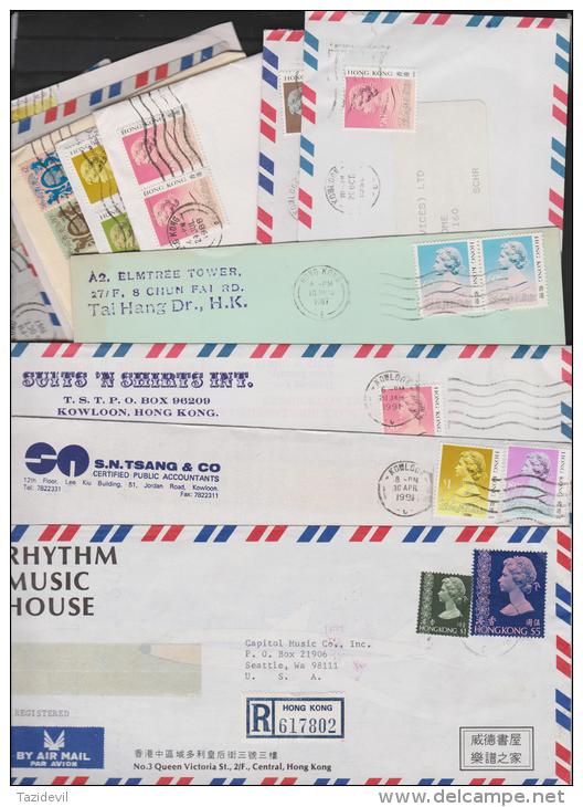 HONG KONG - Clearance Bundle Of 1980s Airmail Covers, Mainly To Japan, One Registered To USA. Good Lot - Interi Postali