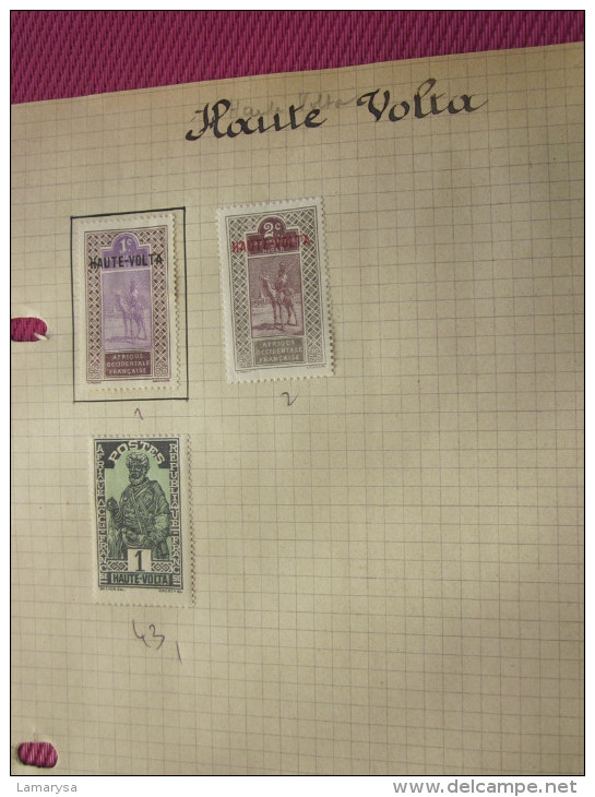 HAUTE VOLTA  FRANCAISE  3 TIMBRES COLONIES FRANCAISES  Neuf Sur Charnières(*) - Neufs