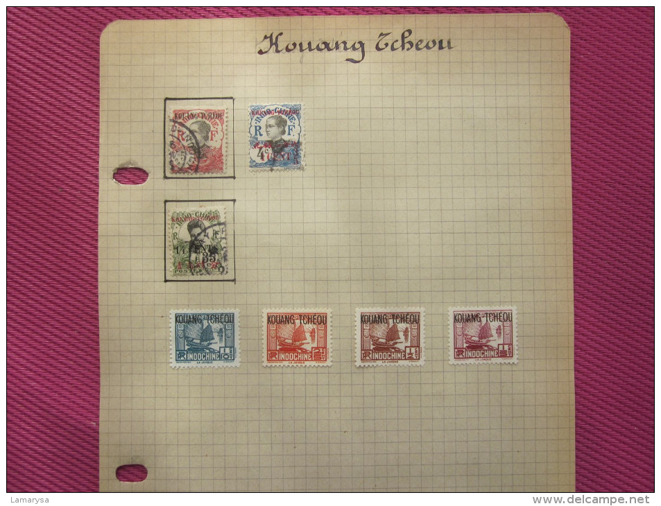 KOUANG-TCHEOU INDOCHINE VIETNAM FRANCAIS 7 TIMBRES Des COLONIES FRANCAISES  Neuf Sur Charnières (*) & Oblitérés MN - Used Stamps