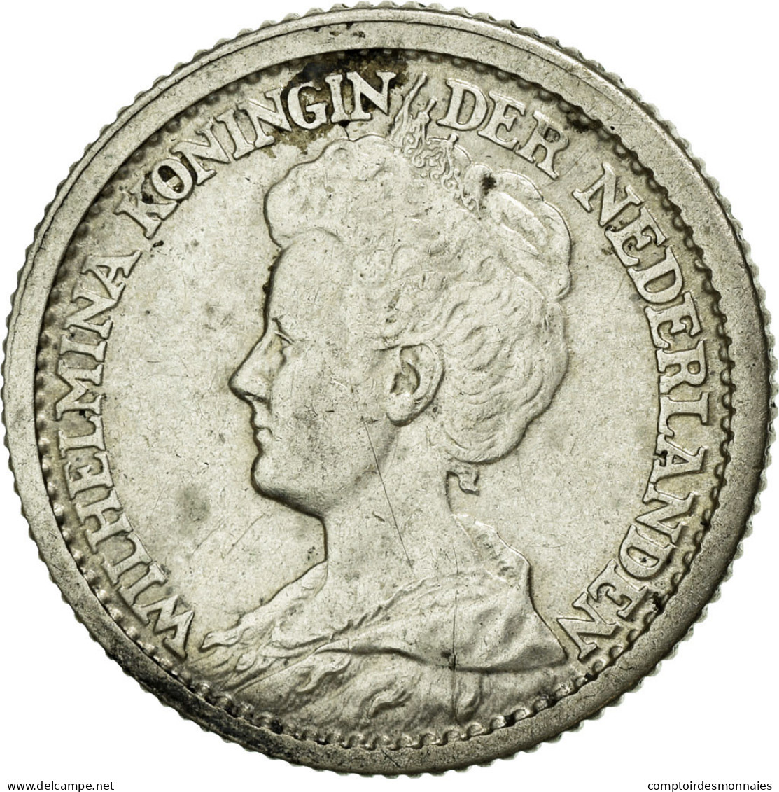 Monnaie, Pays-Bas, Wilhelmina I, 25 Cents, 1914, SUP, Argent, KM:146 - 25 Centavos