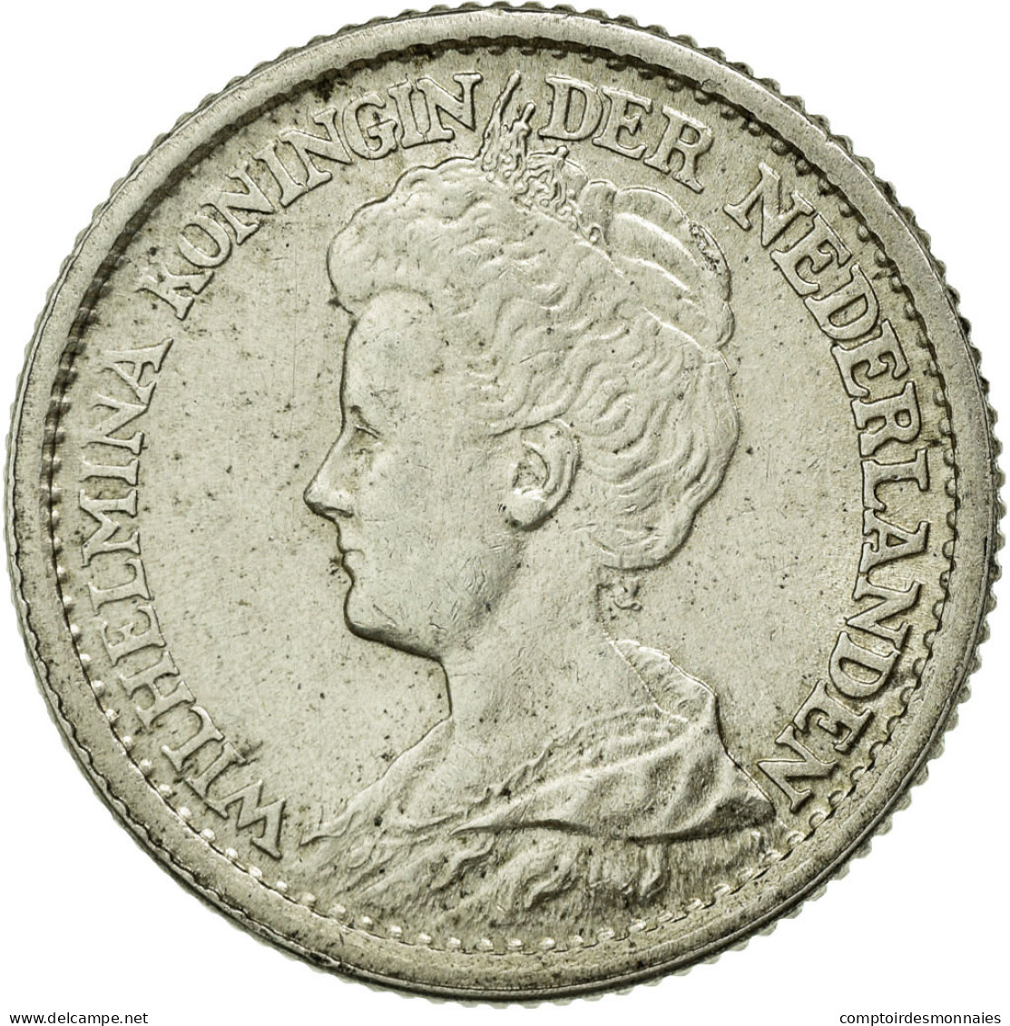 Monnaie, Pays-Bas, Wilhelmina I, 25 Cents, 1919, SUP, Argent, KM:146 - 25 Centavos