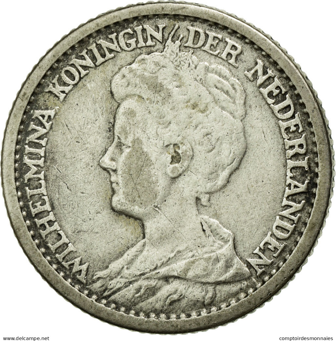 Monnaie, Pays-Bas, Wilhelmina I, 25 Cents, 1913, TTB, Argent, KM:146 - 25 Centavos