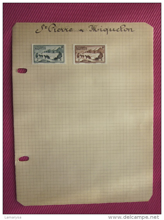 SAINT PIERRE & MIQUELON 2 TIMBRES COLONIES FRANCAISES  POSTES  & AUTRES  Neuf Sur Charnières (*) - Unused Stamps