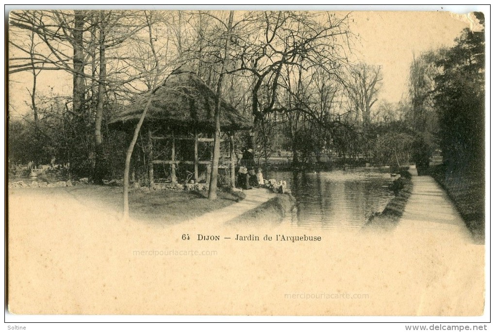 DIJON - Jardin De L'Arquebuse - CPA Vierge Non écrite - 2 Scans - Dijon