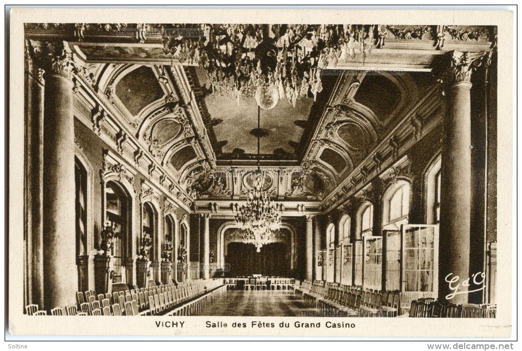 VICHY - Salle Des Fêtes Du Grand Casino - Sépia Vierge Non écrite - 2 Scans - Vichy