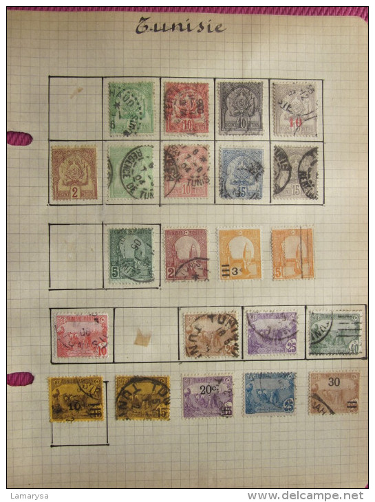 TUNISIE FRANCAISE PROTECTORAT 73 TIMBRES -POSTE PREOS TAXES Neuf Sur Charnières (*) & Oblitérés MN - Used Stamps