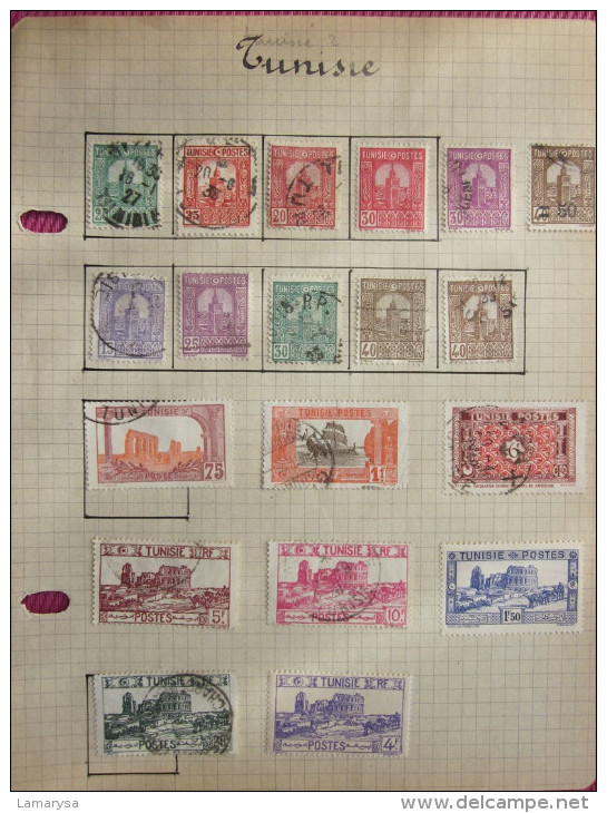 TUNISIE FRANCAISE PROTECTORAT 73 TIMBRES -POSTE PREOS TAXES Neuf Sur Charnières (*) & Oblitérés MN - Used Stamps