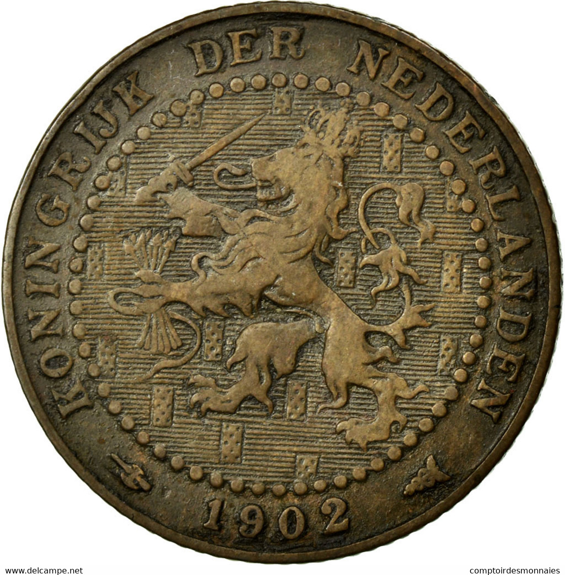 Monnaie, Pays-Bas, Wilhelmina I, Cent, 1902, TTB, Bronze, KM:132.1 - 1 Centavos