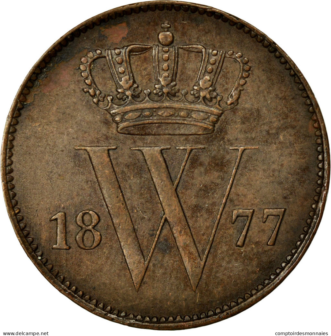 Monnaie, Pays-Bas, William III, Cent, 1877, TTB+, Cuivre, KM:100 - 1849-1890 : Willem III