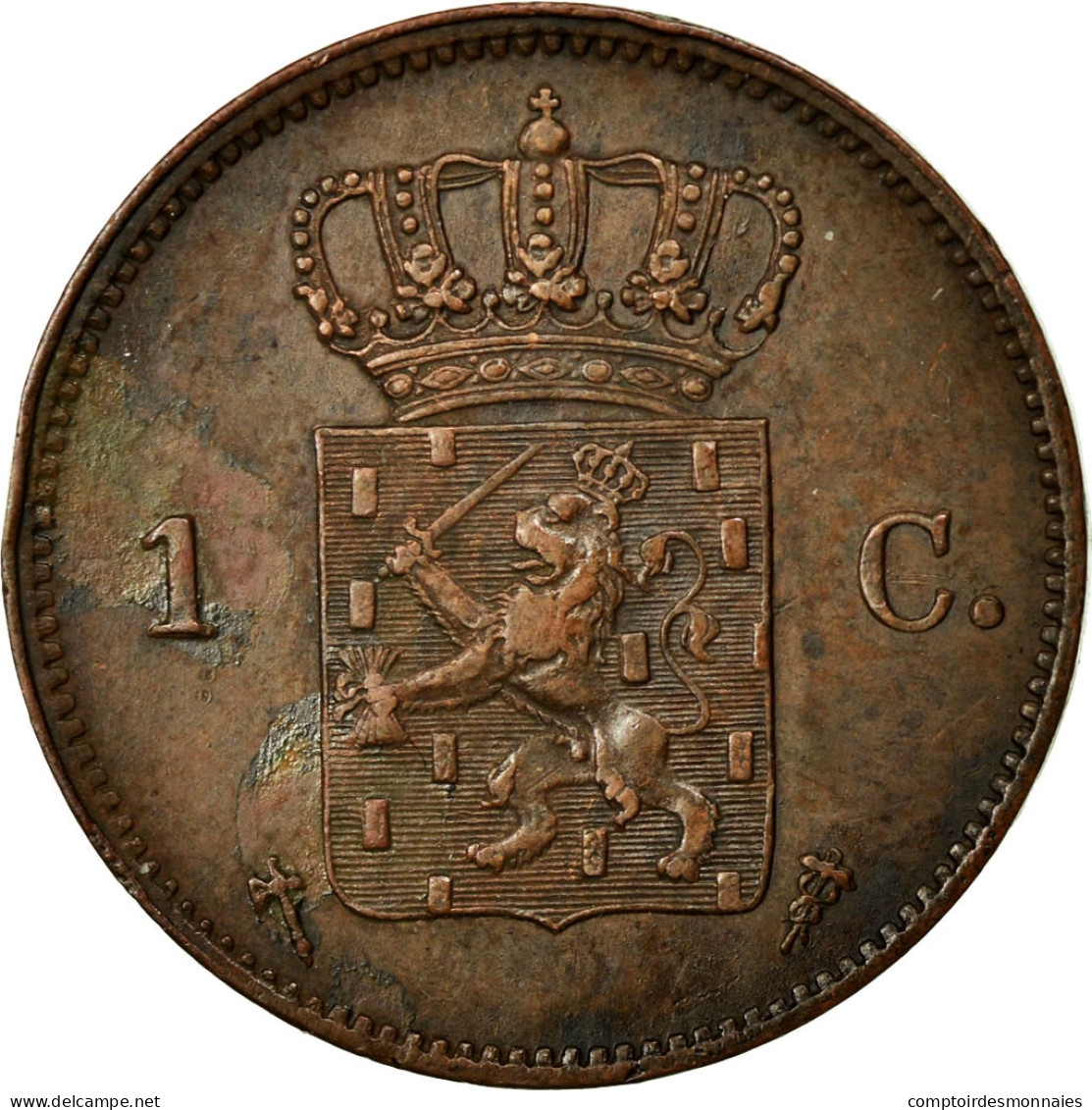 Monnaie, Pays-Bas, William III, Cent, 1877, TTB+, Cuivre, KM:100 - 1849-1890 : Willem III