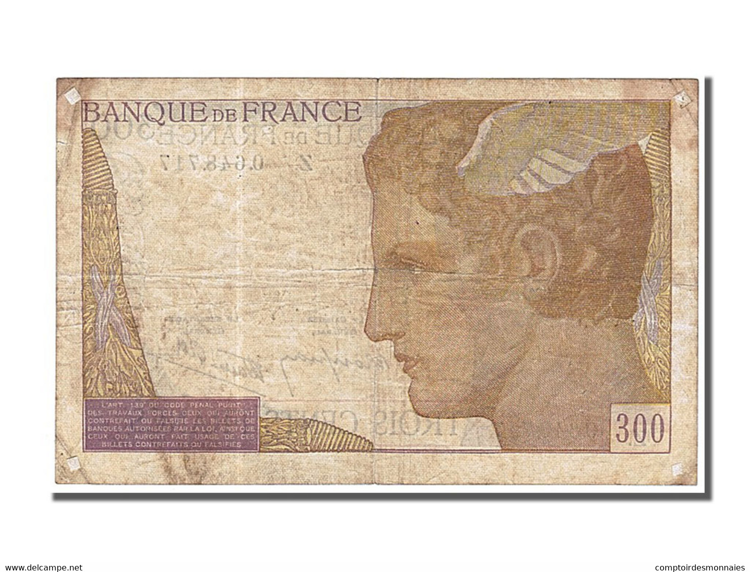 Billet, France, 300 Francs, 300 F 1938-1939, 1939, 1939-02-09, TTB - 300 F 1938-1939