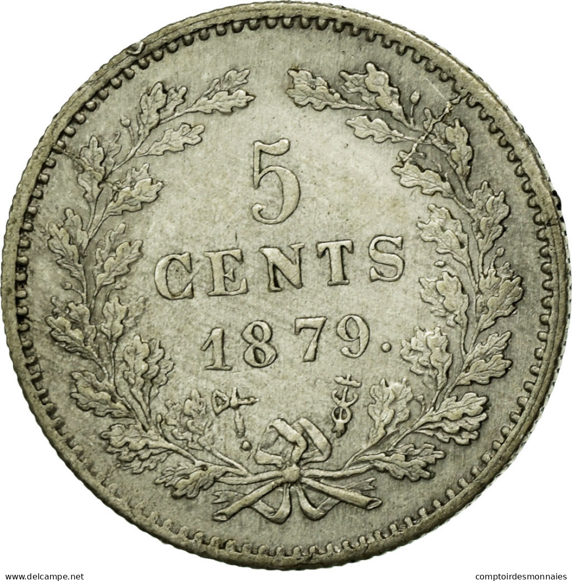 Monnaie, Pays-Bas, William III, 5 Cents, 1879, TTB+, Argent, KM:91 - 1849-1890 : Willem III