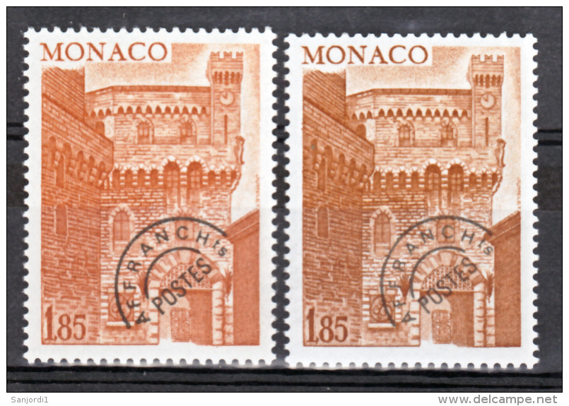 Monaco Préo  49 Variété Brun Et Normal Orange Brun Tour De L´horloge Neuf ** TB  MNH Sin Charnela - Variétés