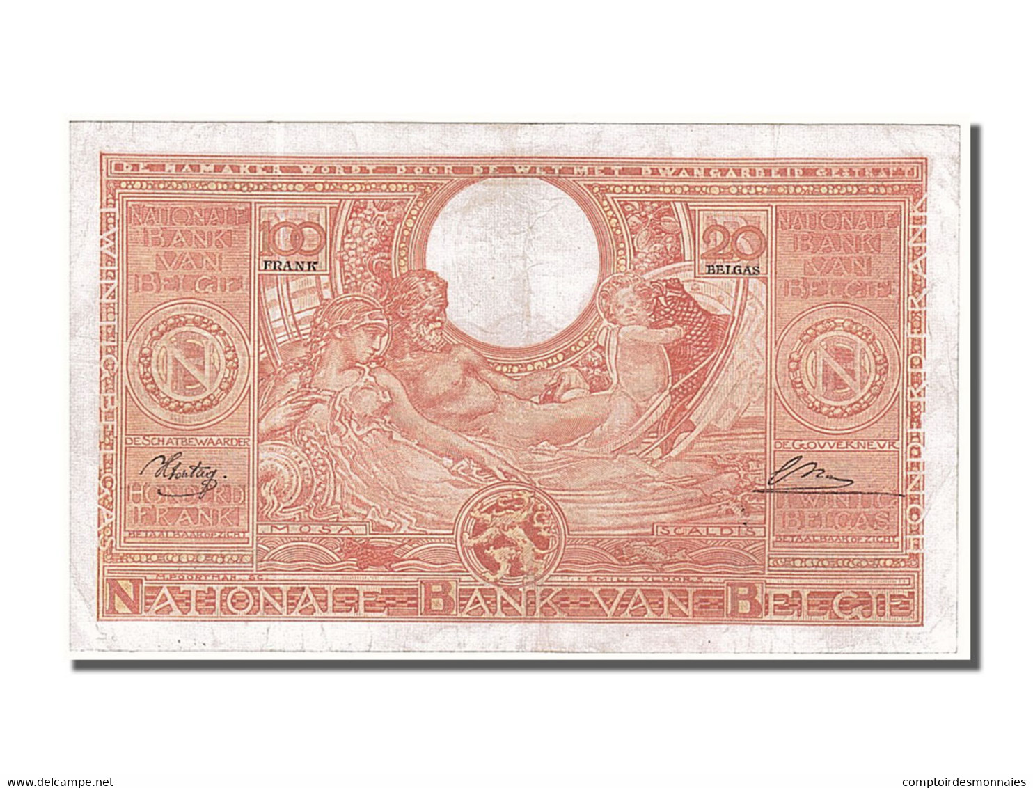 Billet, Belgique, 100 Francs-20 Belgas, 1944, 1944-11-04, TTB - 100 Frank-20 Belgas