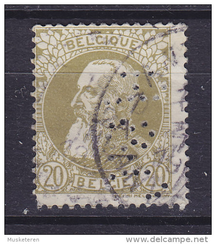 Belgium 1905 Mi. 72     50 C. Leopold II. Perfin Perforé Lochung 'A.& C.' (2 Scans) - 1863-09