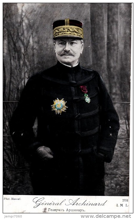 Général Louis ARCHINARD - War 1914-18