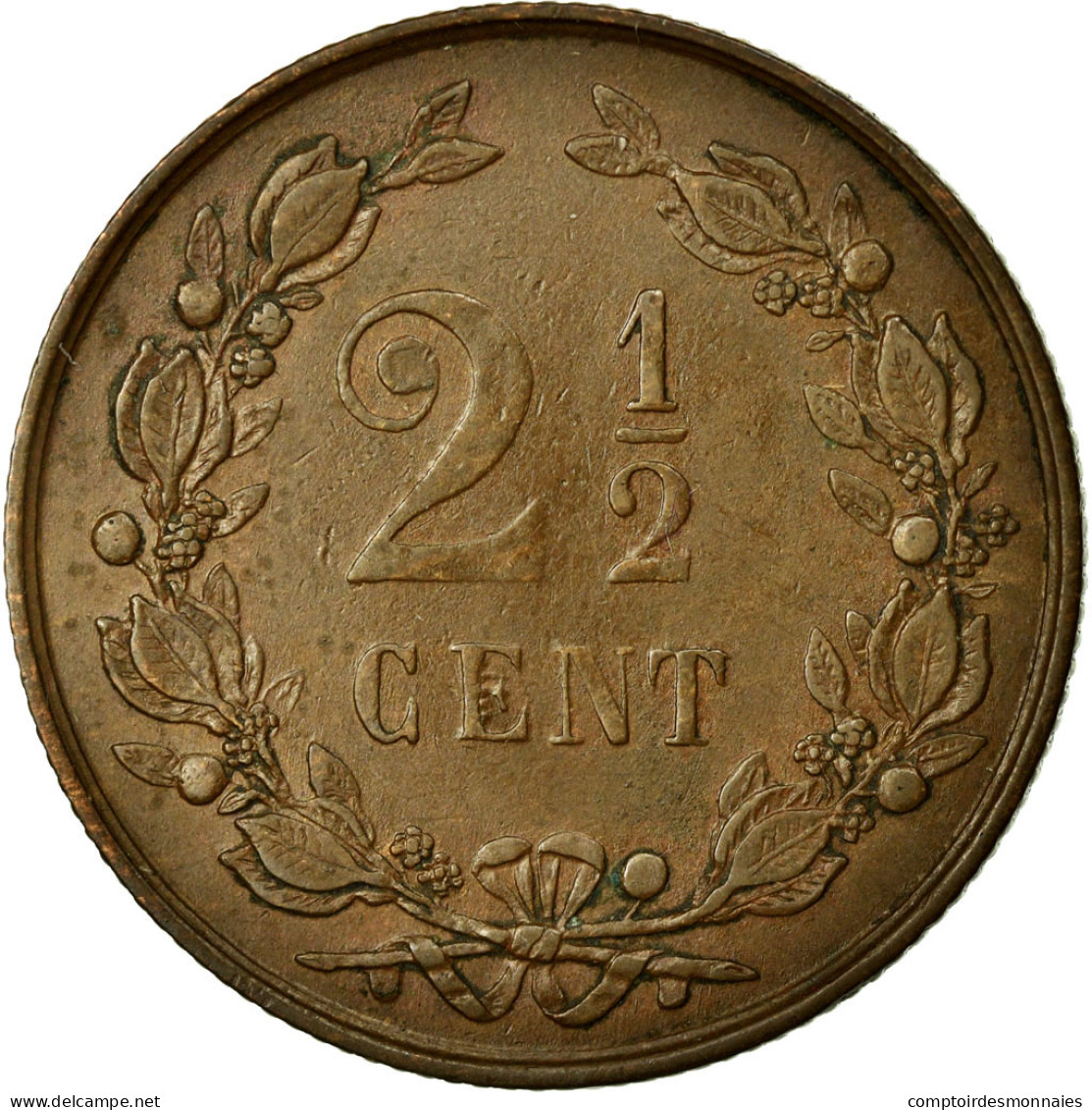 Monnaie, Pays-Bas, William III, 2-1/2 Cent, 1883, SUP, Bronze, KM:108.1 - 1849-1890 : Willem III