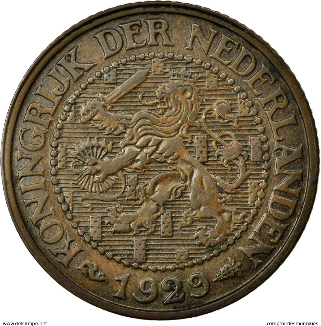 Monnaie, Pays-Bas, Wilhelmina I, 2-1/2 Cent, 1929, SUP, Bronze, KM:150 - 2.5 Centavos